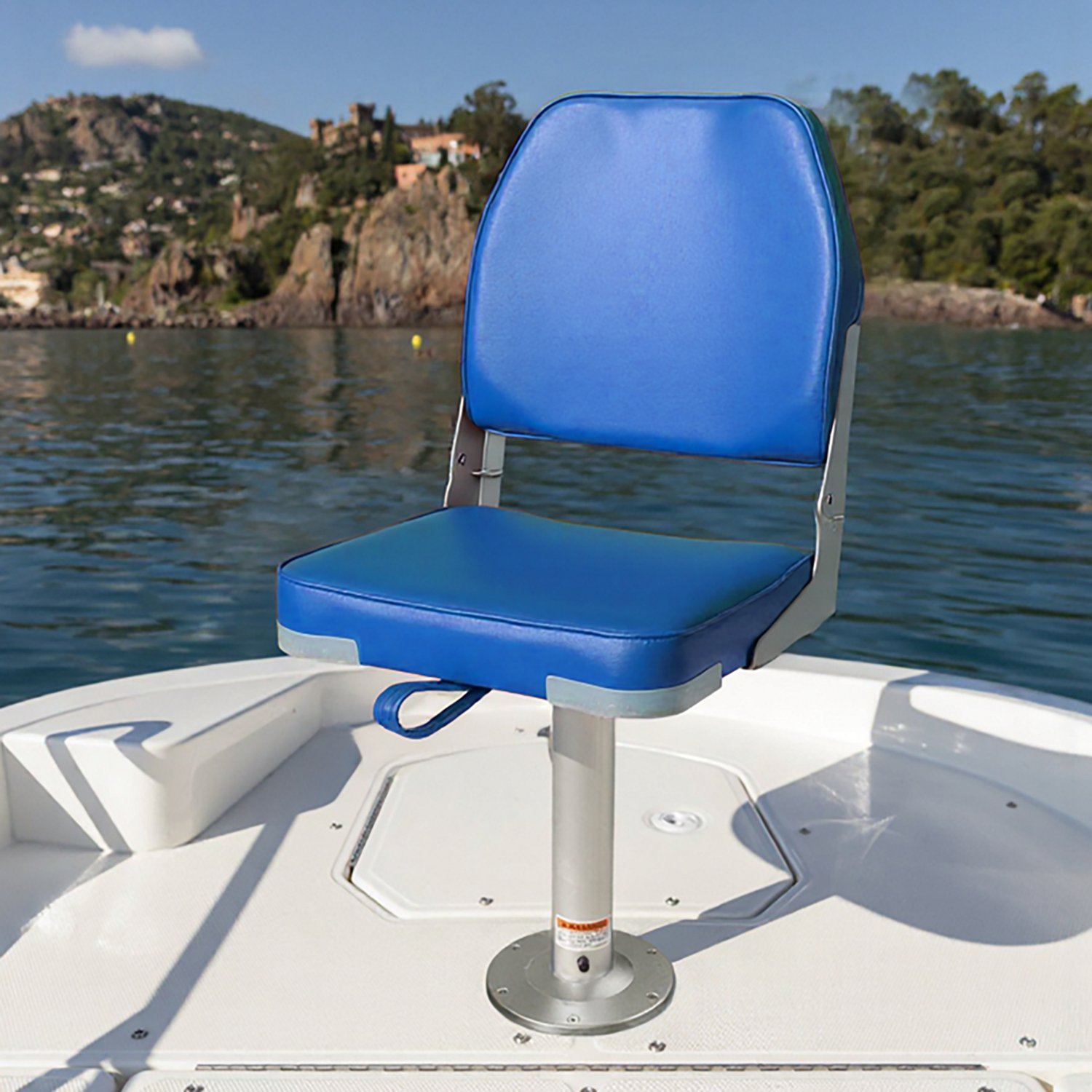 Leader Accessories Low Back Fold-Down Fishing Boat Seat