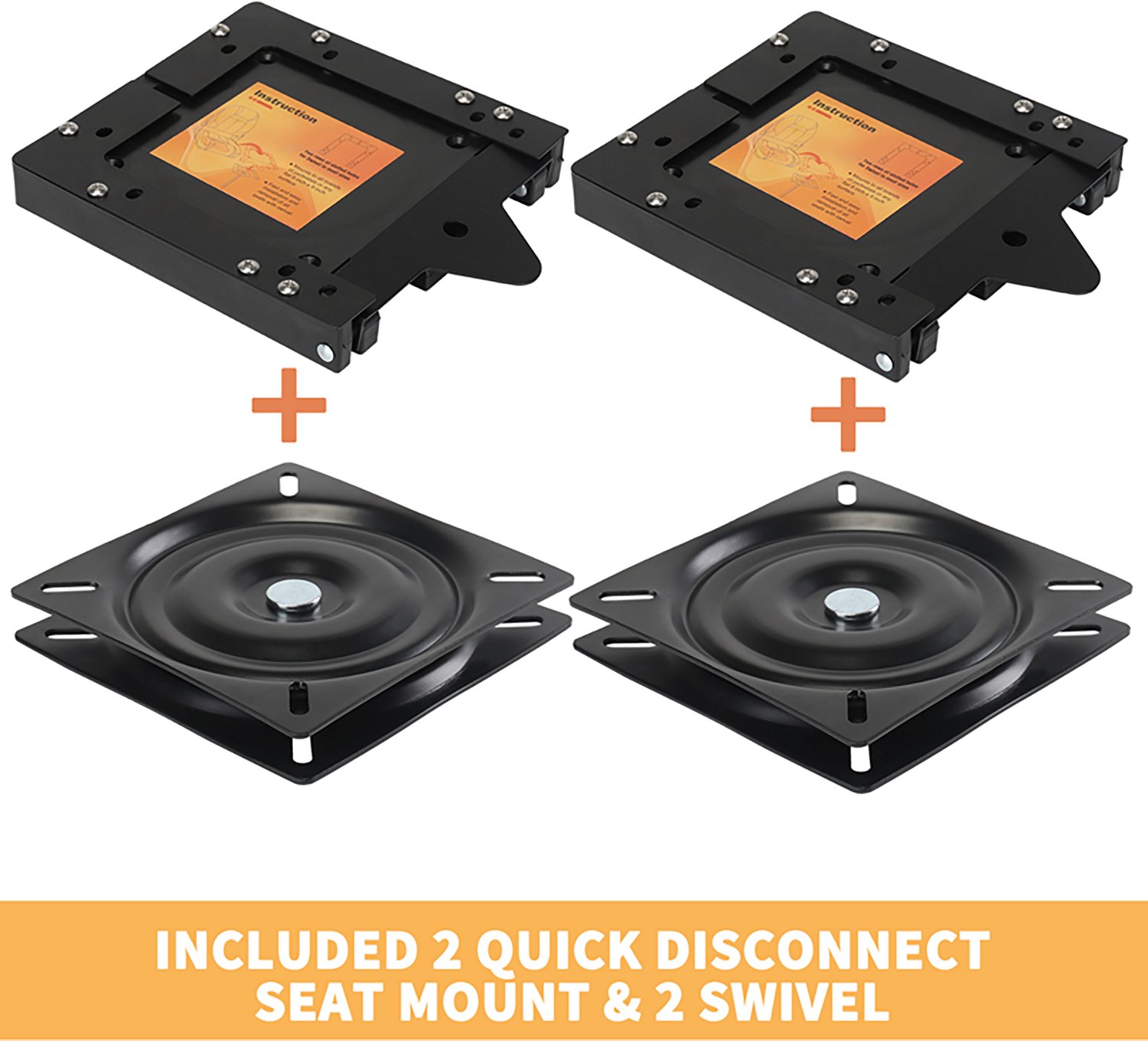 Leader Accessories Quick Disconnect Boat Seat Mounts with Swivels 2-Pack - view number 2