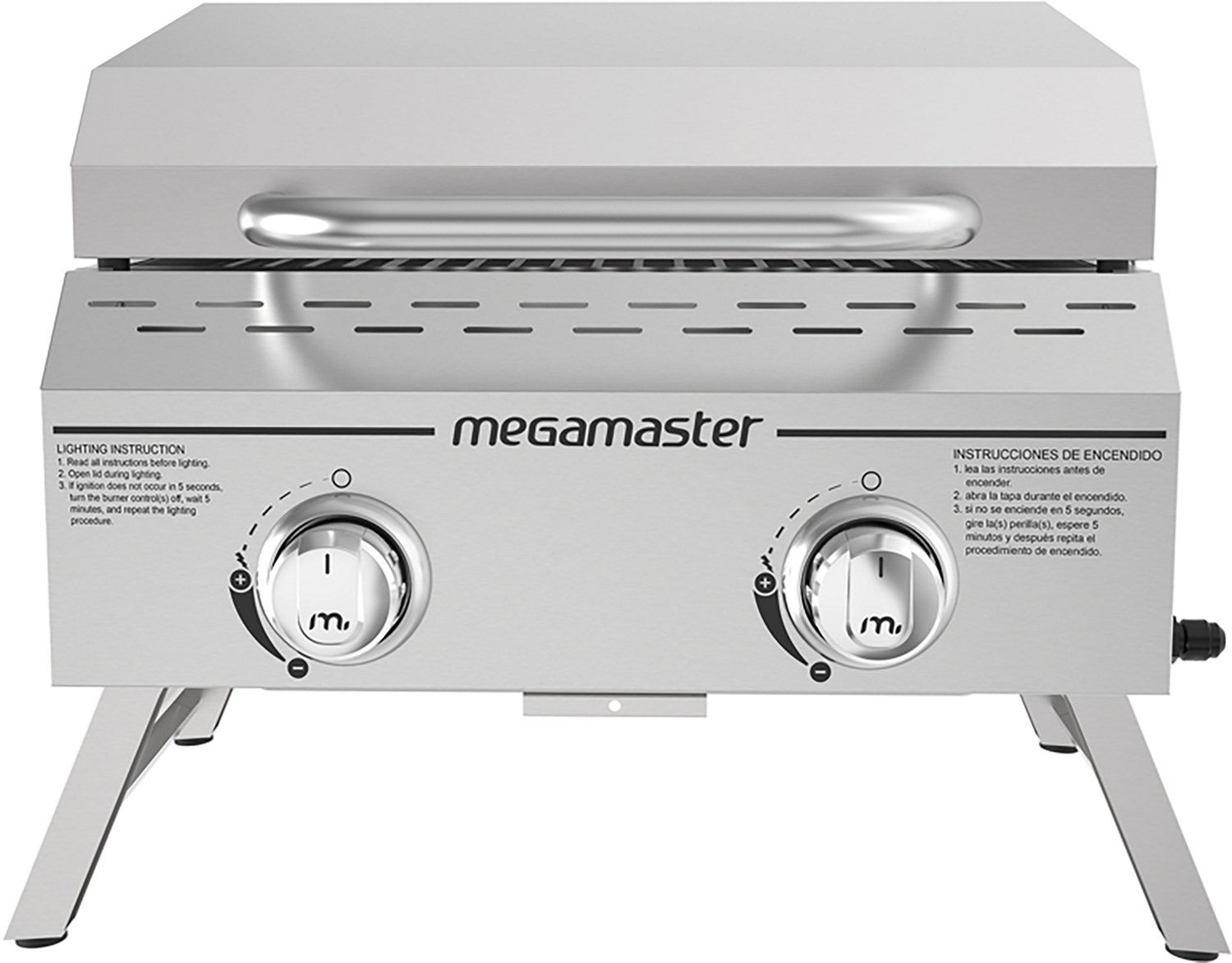 Megamaster 2-Burner Stainless Steel Portable Propane Gas Grill - view number 2