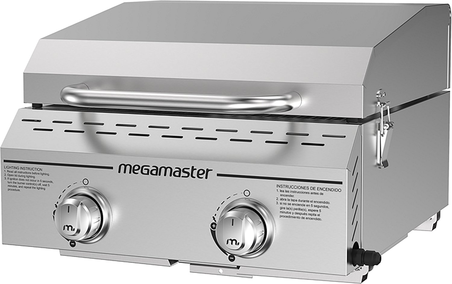 Megamaster 2-Burner Stainless Steel Portable Propane Gas Grill - view number 3