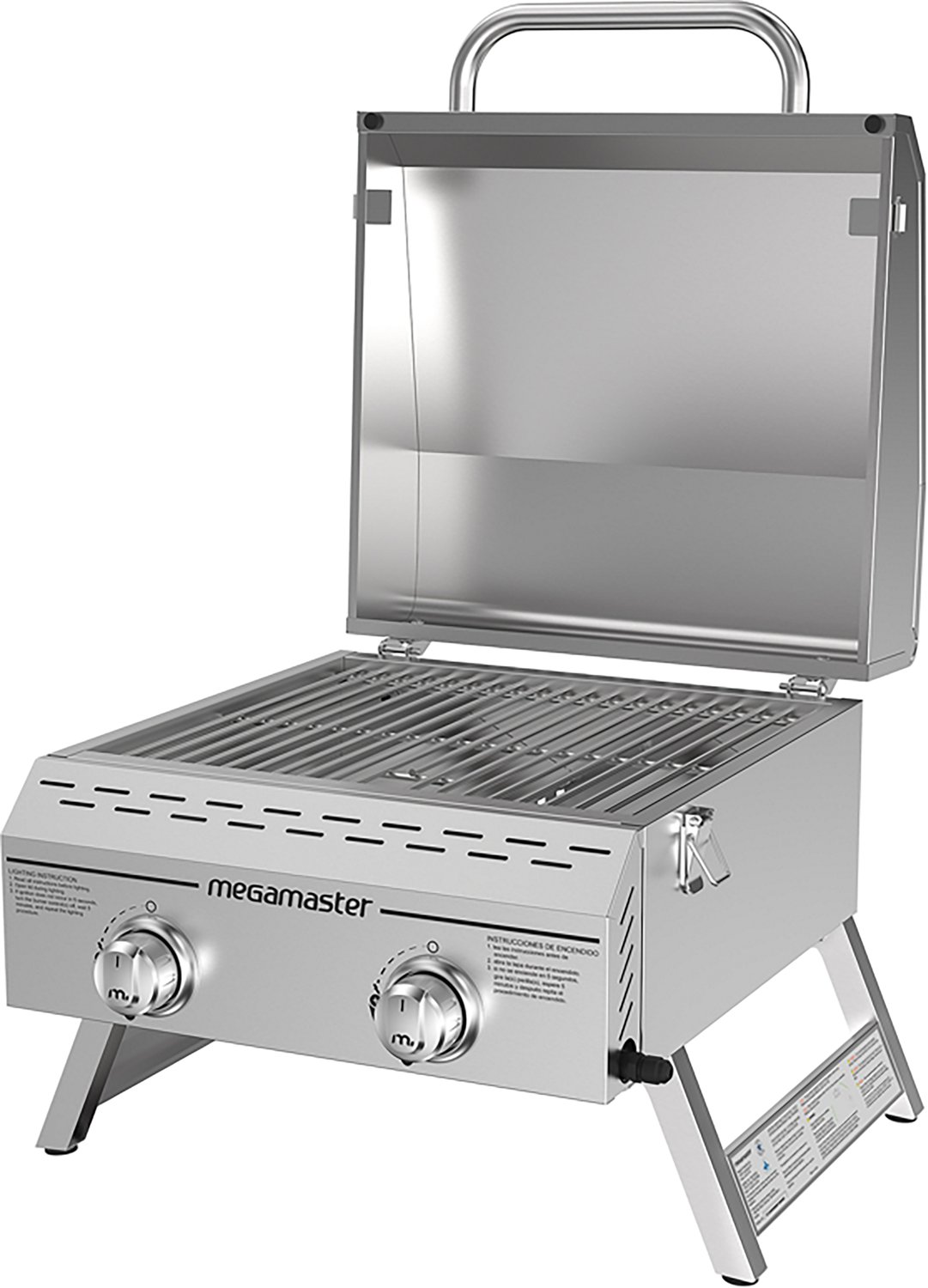 Megamaster 2-Burner Stainless Steel Portable Propane Gas Grill - view number 4
