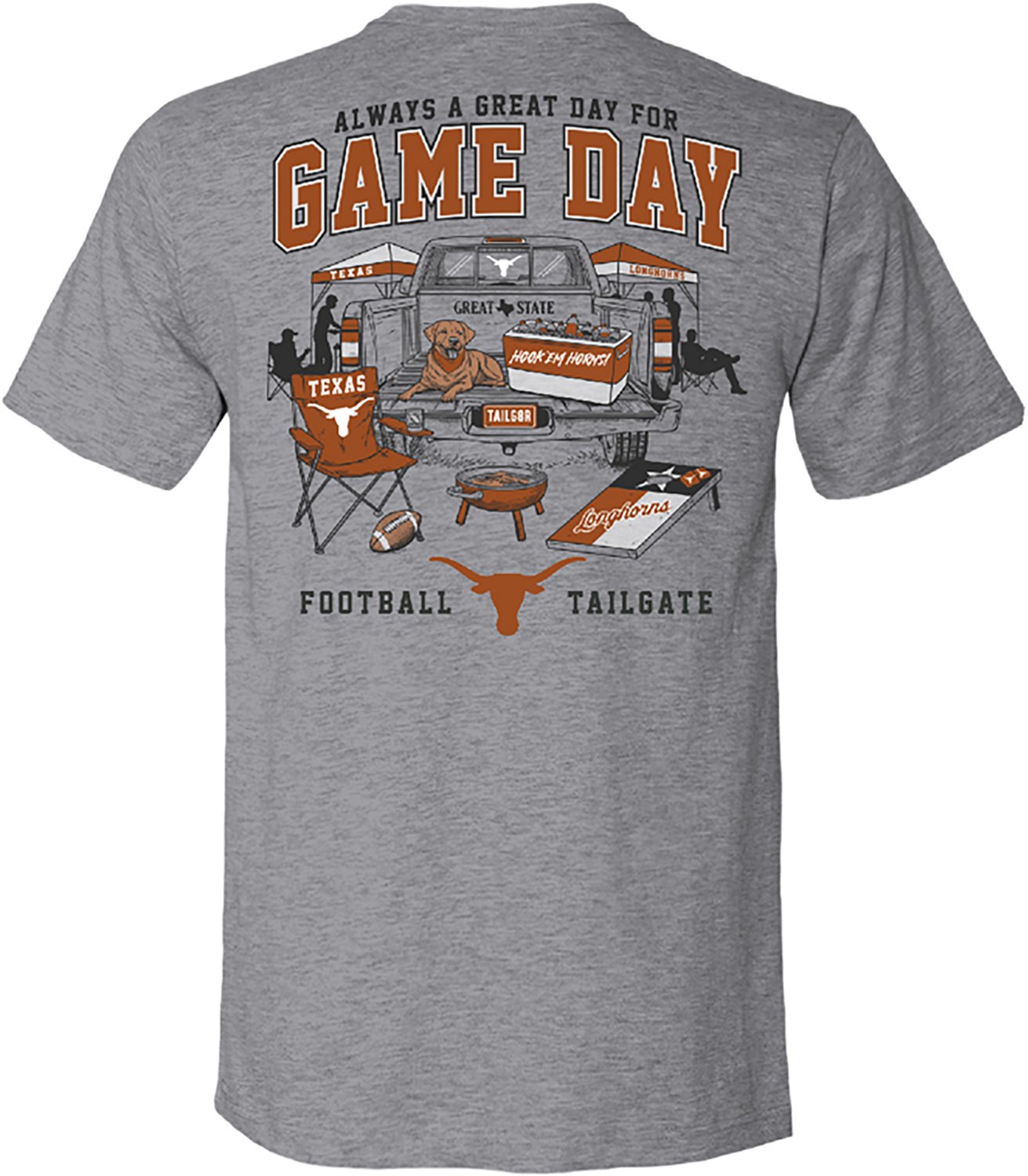Great State Men's Texas Longhorns Game Day Tailgate Short Sleeve T-shirt