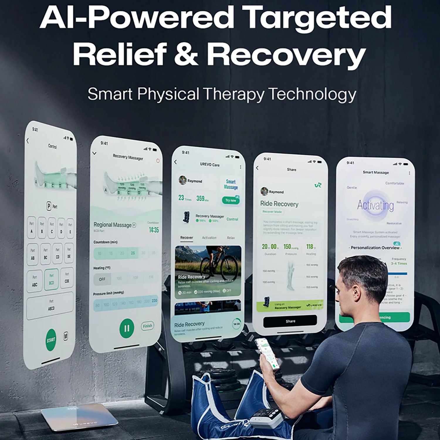 UREVO AI-Powered Wireless Recovery Massager - view number 3