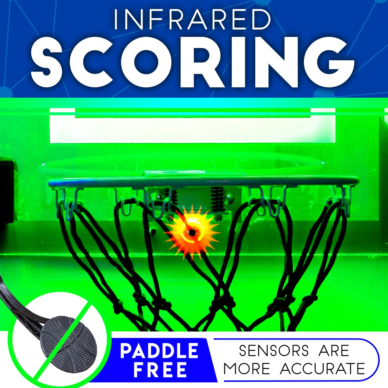 Franklin Dual Shot Pro Hoops LED Over-the-Door 2-Player Basketball Set - view number 7