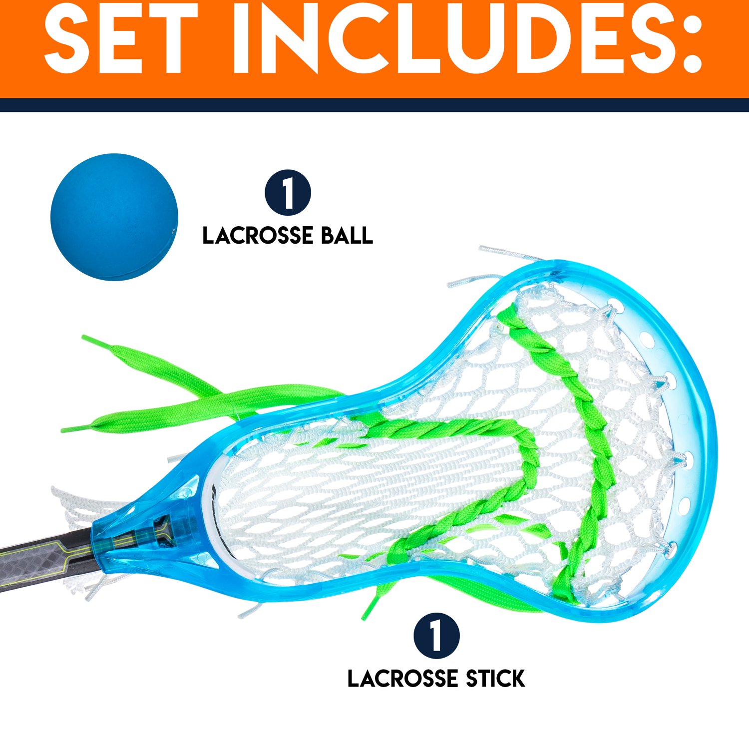 Franklin Kids' Mini Lacrosse Stick and Ball Set - view number 3