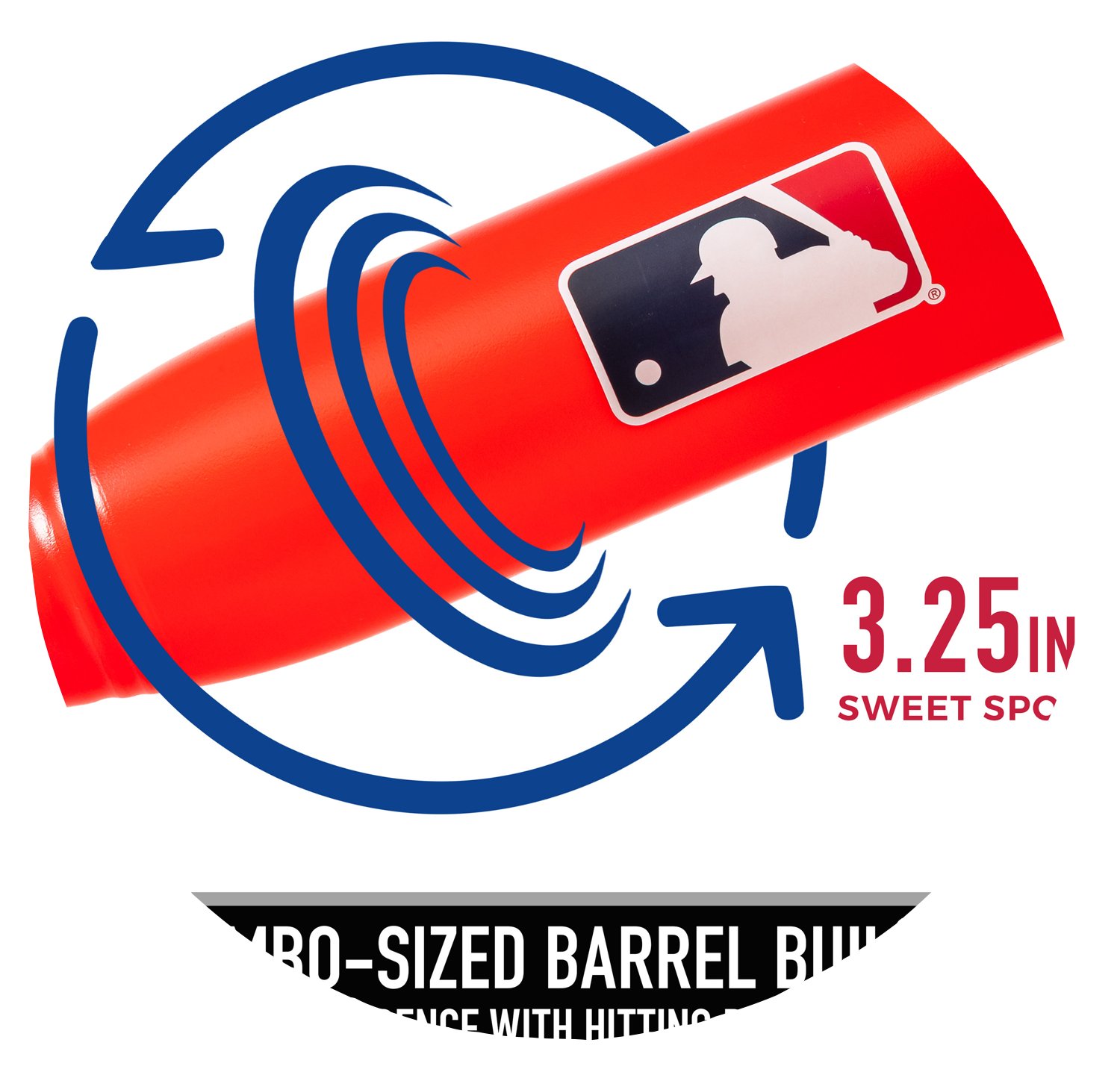 Franklin Kids' MLB Jumbo Plastic Baseball Bat                                                                                    - view number 4