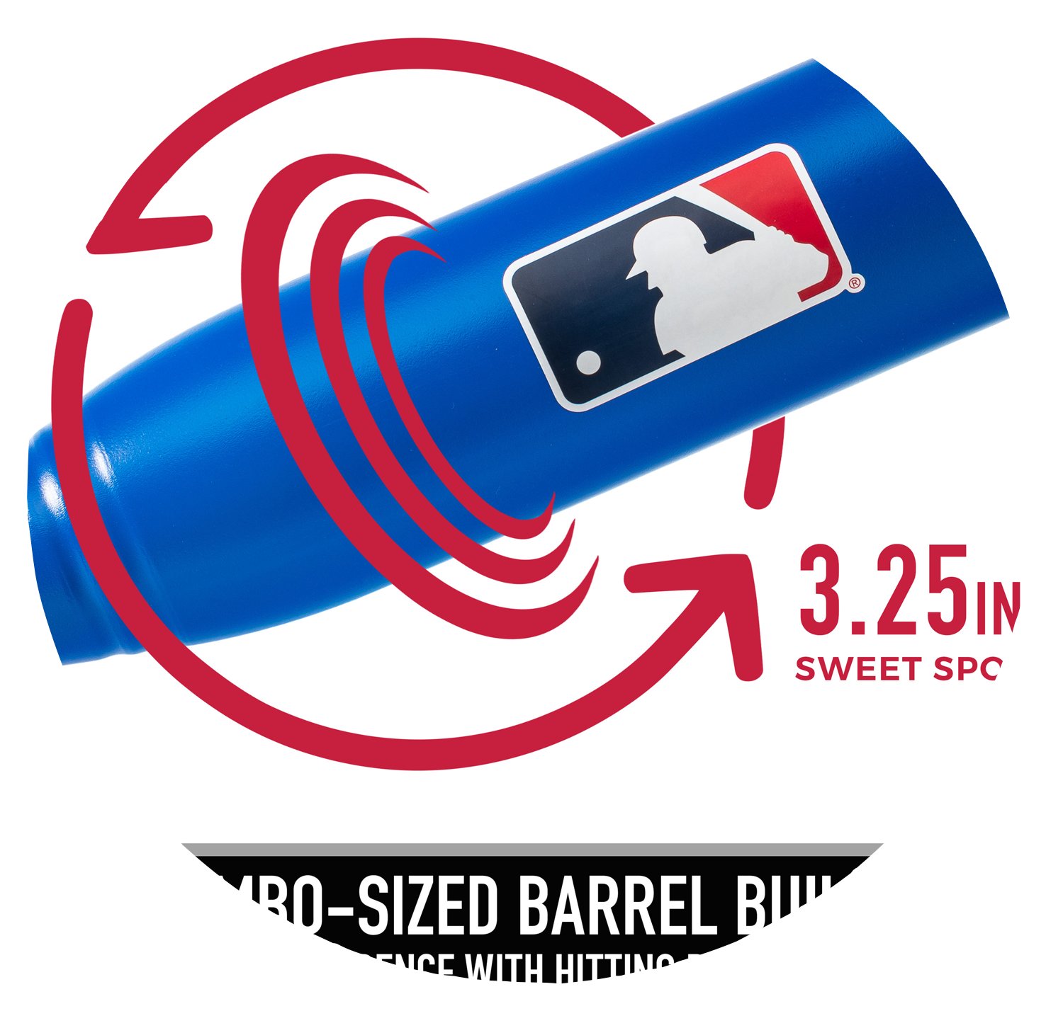 Franklin Kids' MLB Jumbo Plastic Baseball Bat                                                                                    - view number 4