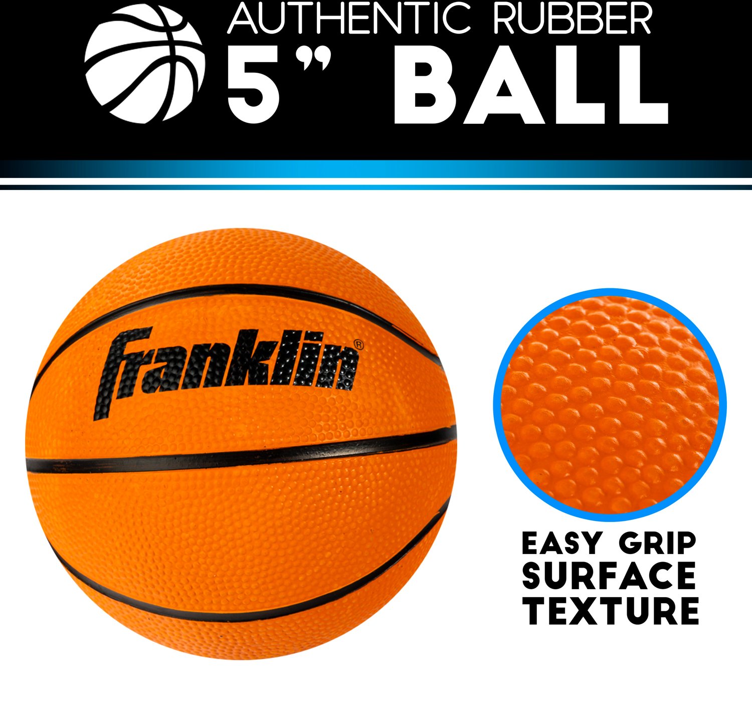 Franklin Pro Hoops Replacement 5 in Rubber Basketballs 3-Pack - view number 2
