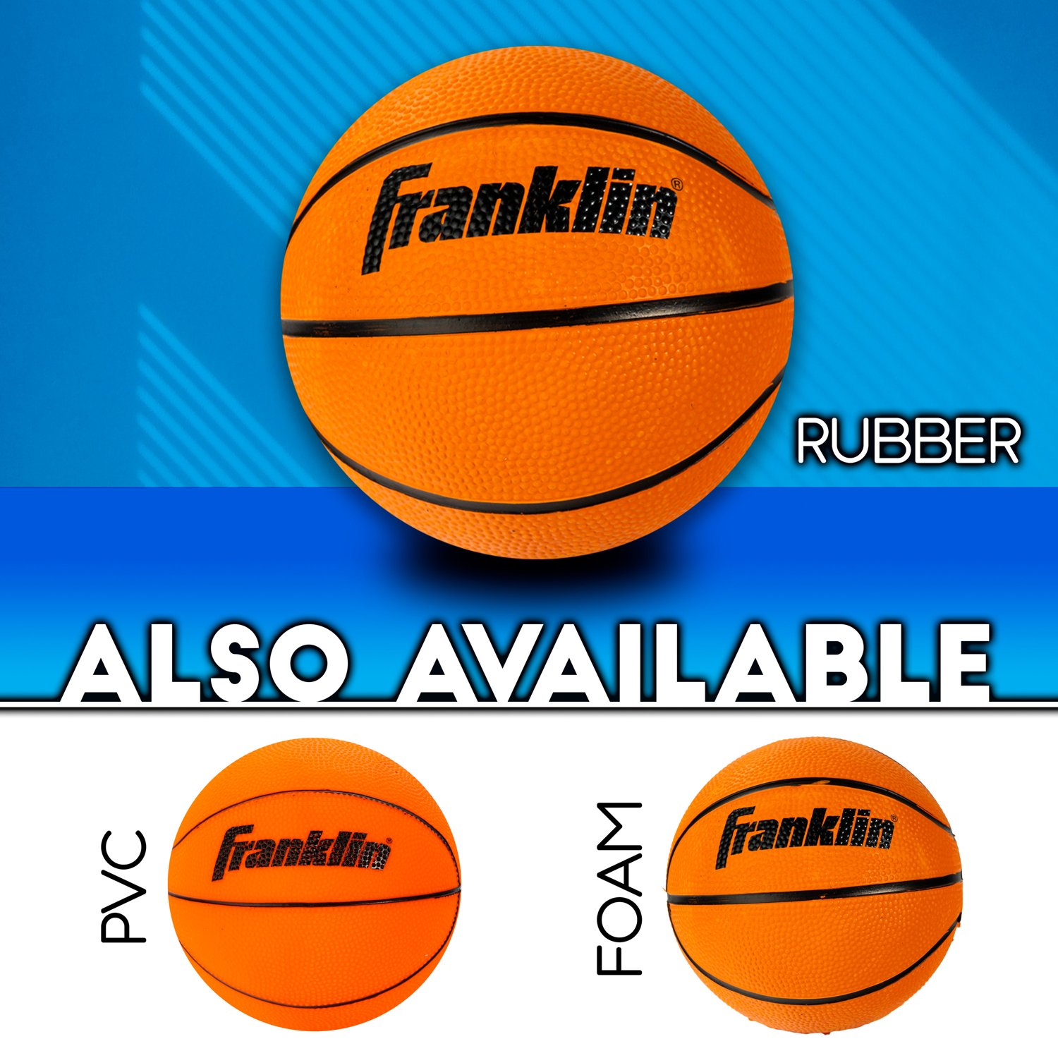 Franklin Pro Hoops Replacement 5 in Rubber Basketballs 3-Pack - view number 4