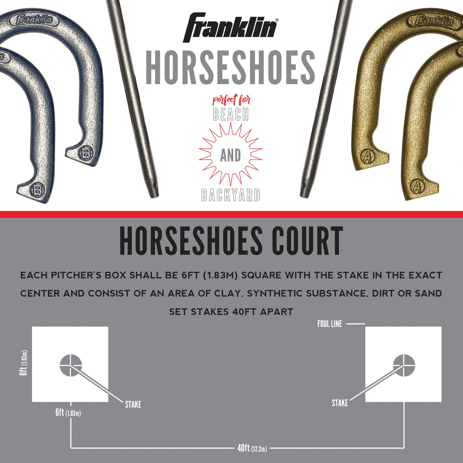 Franklin Recreational Horseshoe Game Set - view number 4