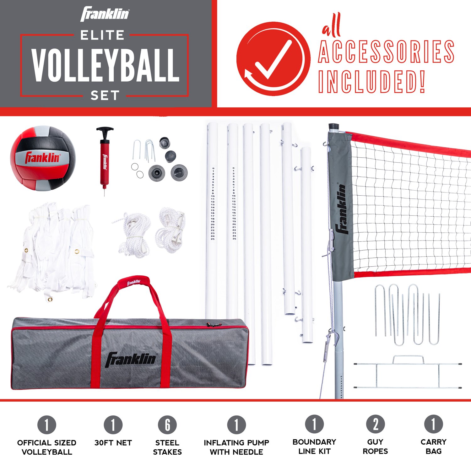Franklin Elite Volleyball Net Set - view number 2