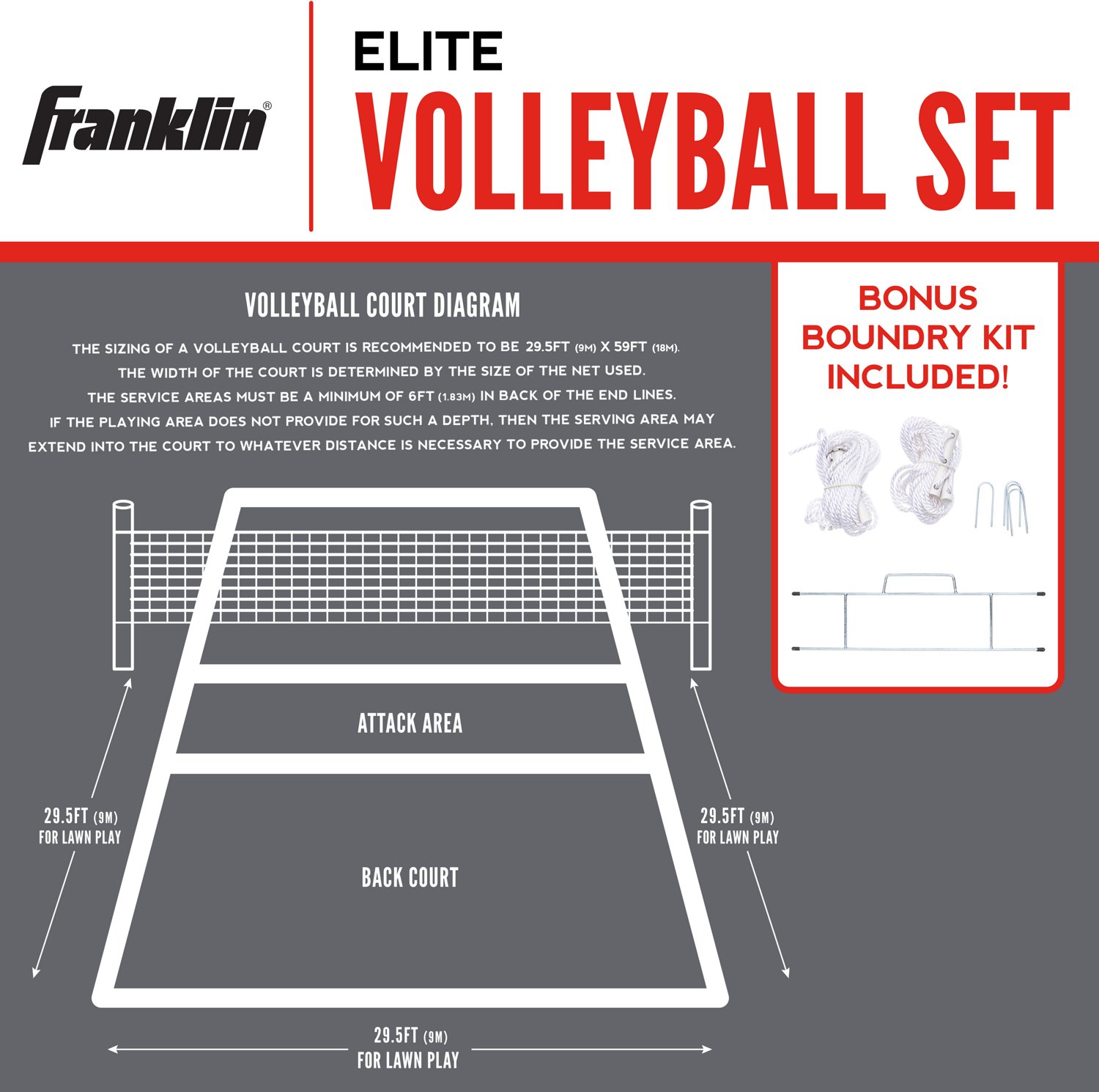 Franklin Elite Volleyball Net Set - view number 3