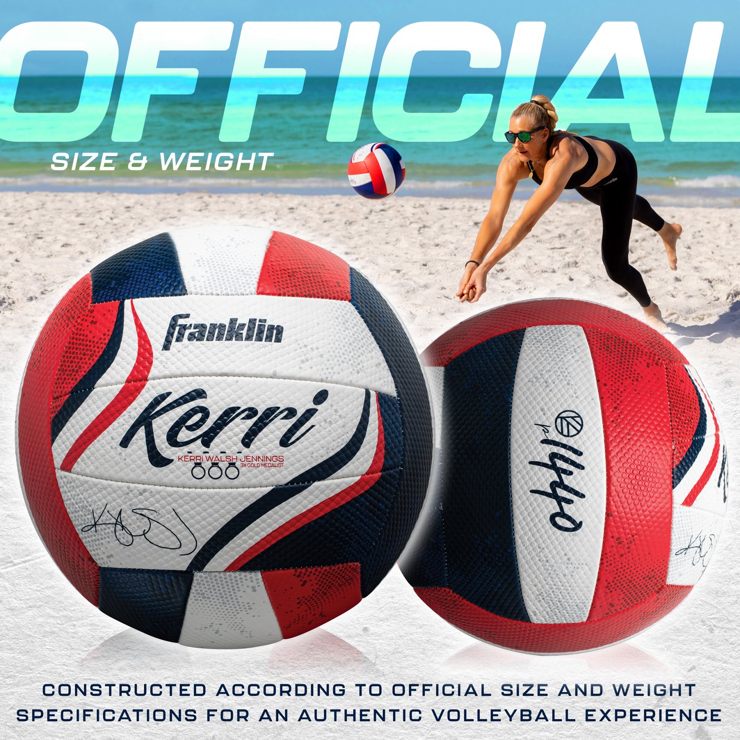 Franklin Kerri Walsh Jennings USA Beach Volleyball                                                                               - view number 3