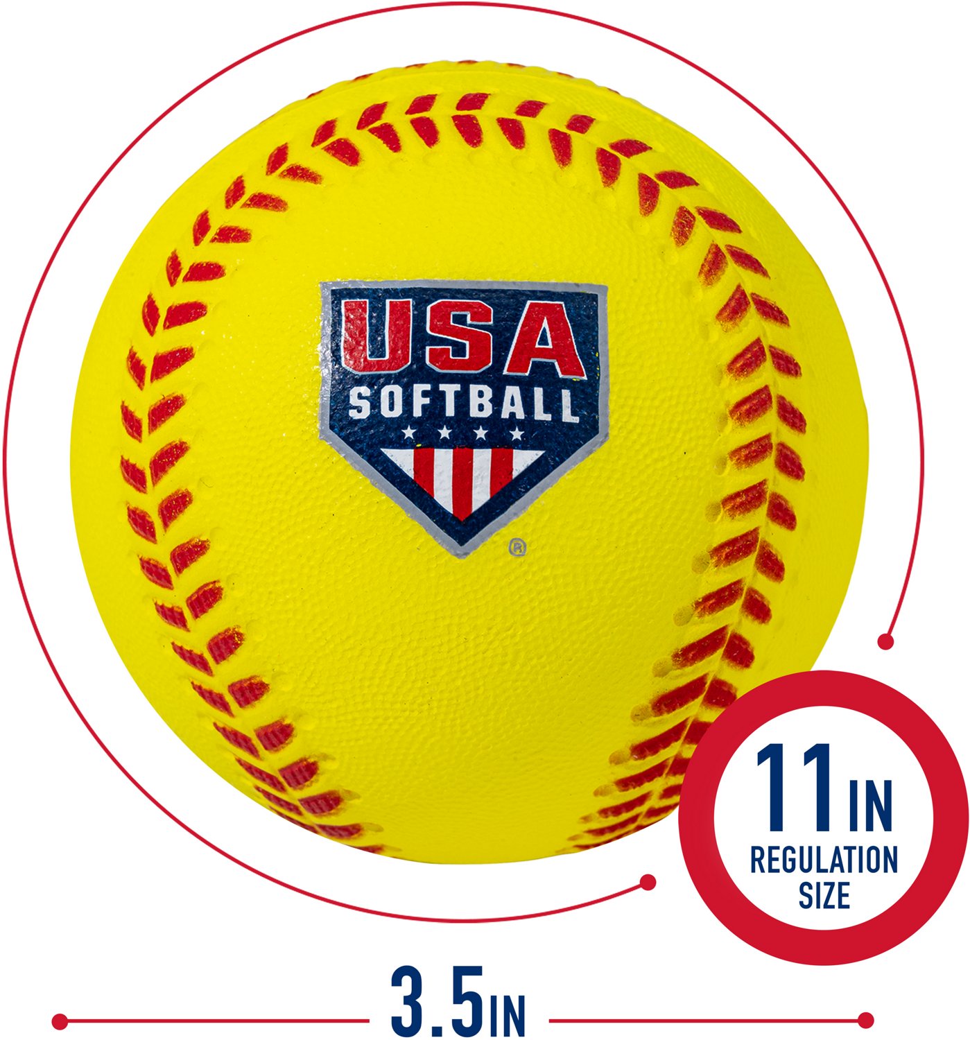 Franklin USA Foam Practice Softballs 4-Pack - view number 2