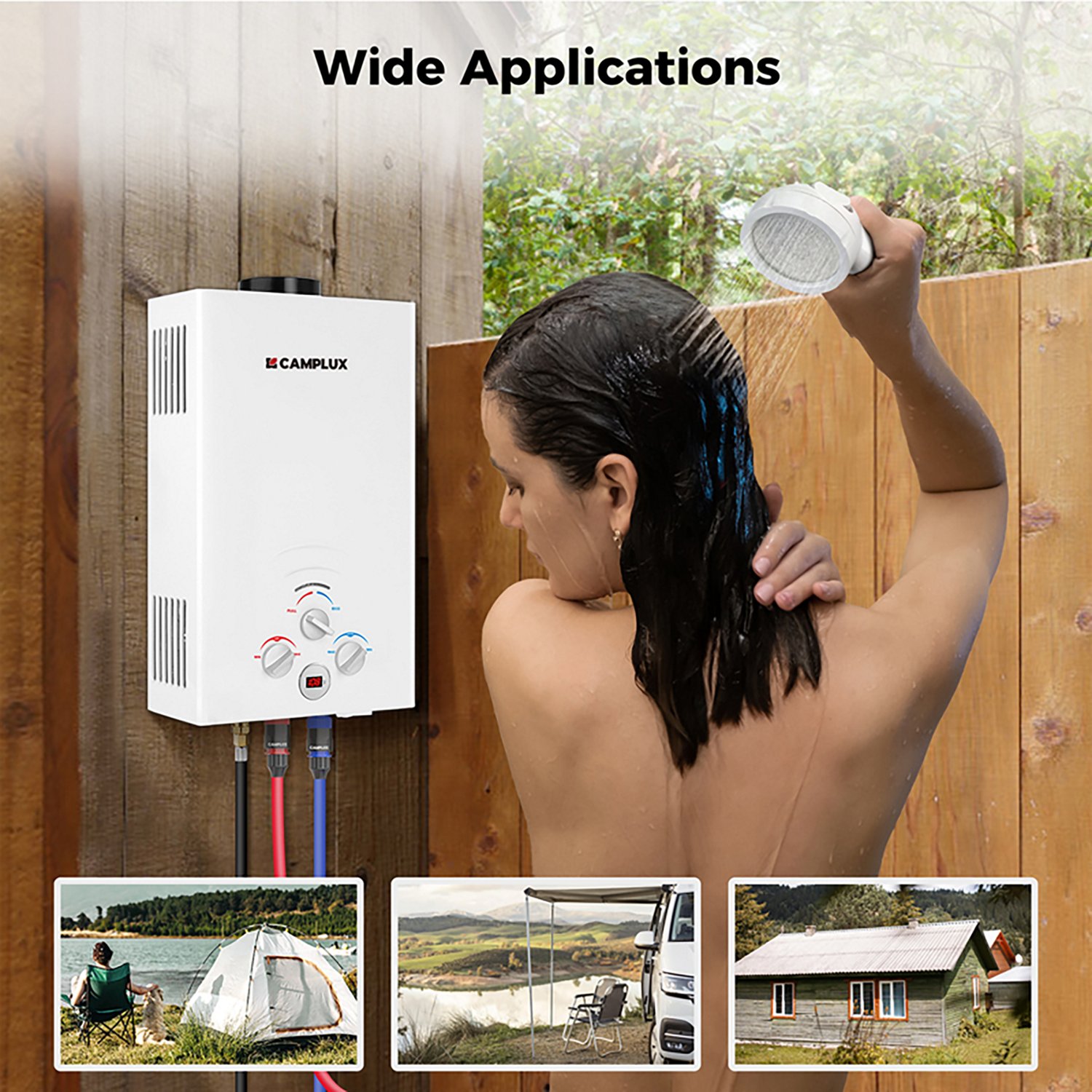 CampLux Portable Propane Outdoor 2.11 GPM 5-Liter Tankless Water Heater - view number 5
