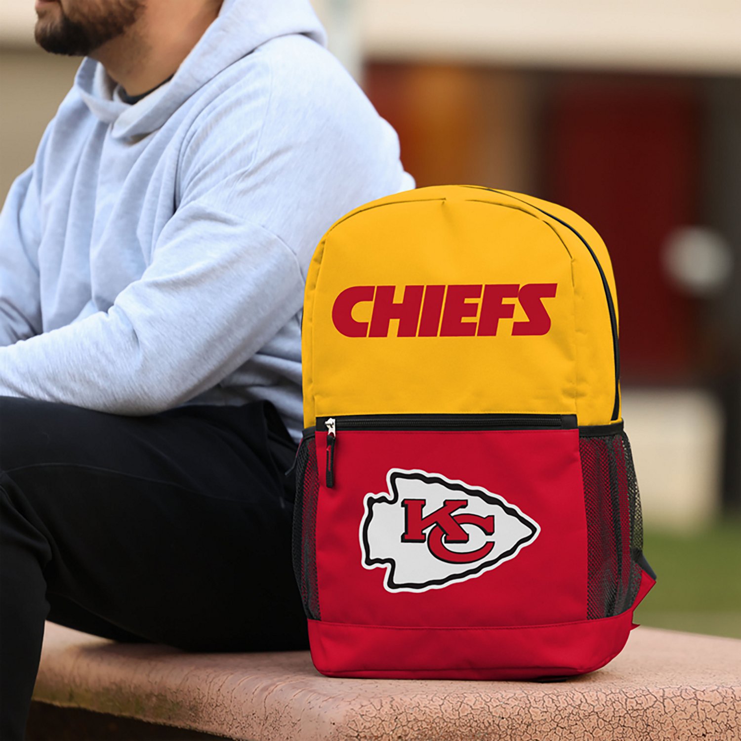 FOCO Kansas City Chiefs Big Logo Colorblock Backpack - view number 5