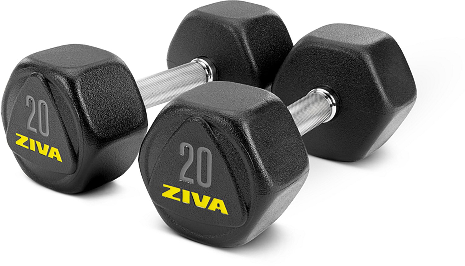 ZIVA 150 lb Hexagon Dumbbell Set with Rack - view number 3