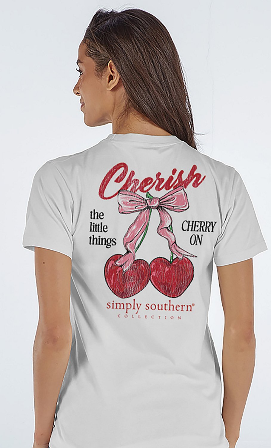 Simply Southern Women's Cherry Bow T-shirt - view number 3