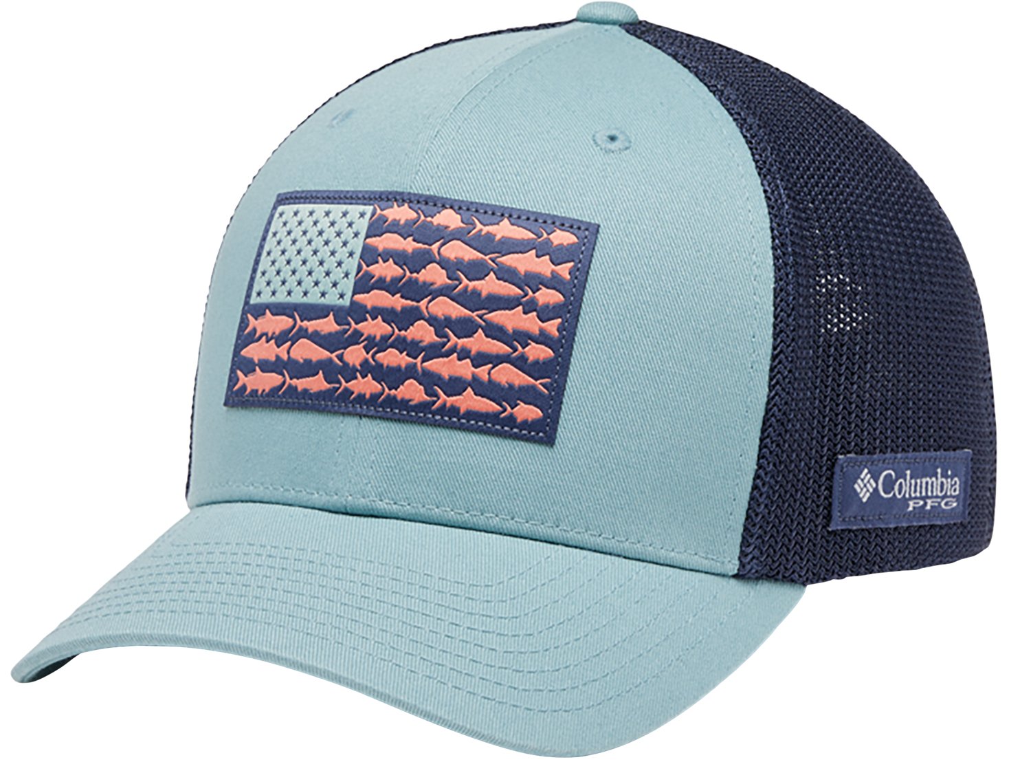 Columbia Sportswear Men's PFG Mesh Fish Flag Ball Cap