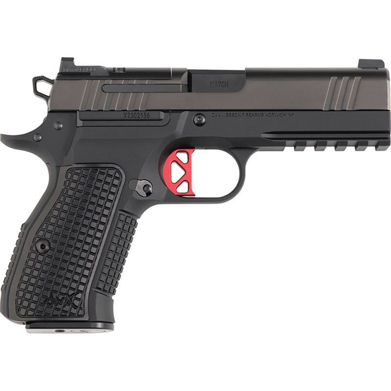 Dan Wesson DWX 9mm 4" Bbl 15rd Compact Optic Ready Pistol w/Tritium Front/Fixed Rear Sight, 1913 Pic Rail, Aggressive Grip 92103