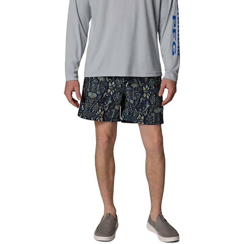 Columbia Men's PFG Rambler Water Shorts, Medium, Collegiate Navy Seasirens