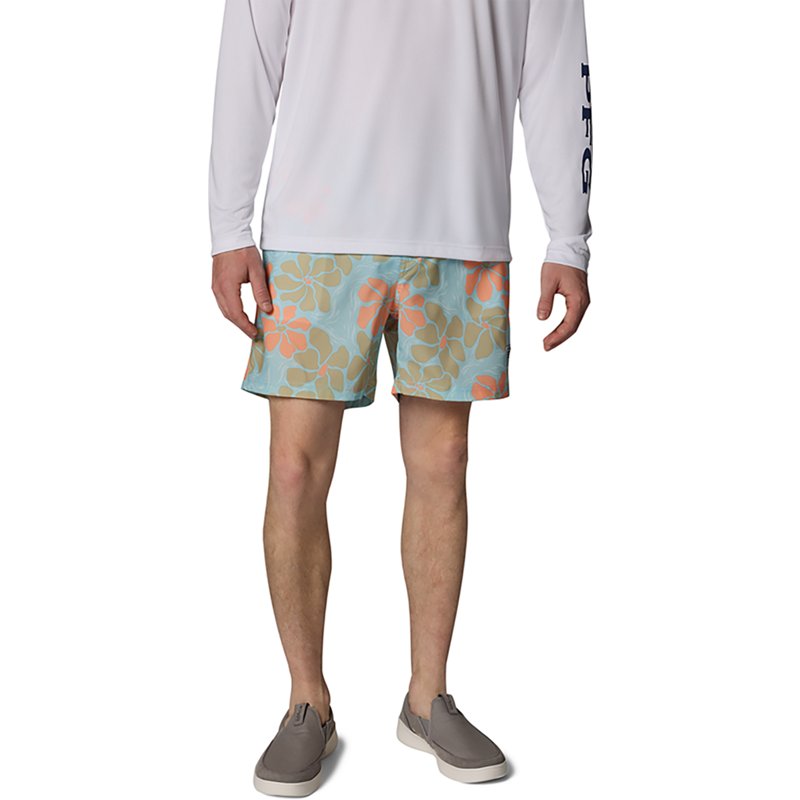 Columbia Men's PFG Rambler Water Shorts, XL, Marine Light Floated