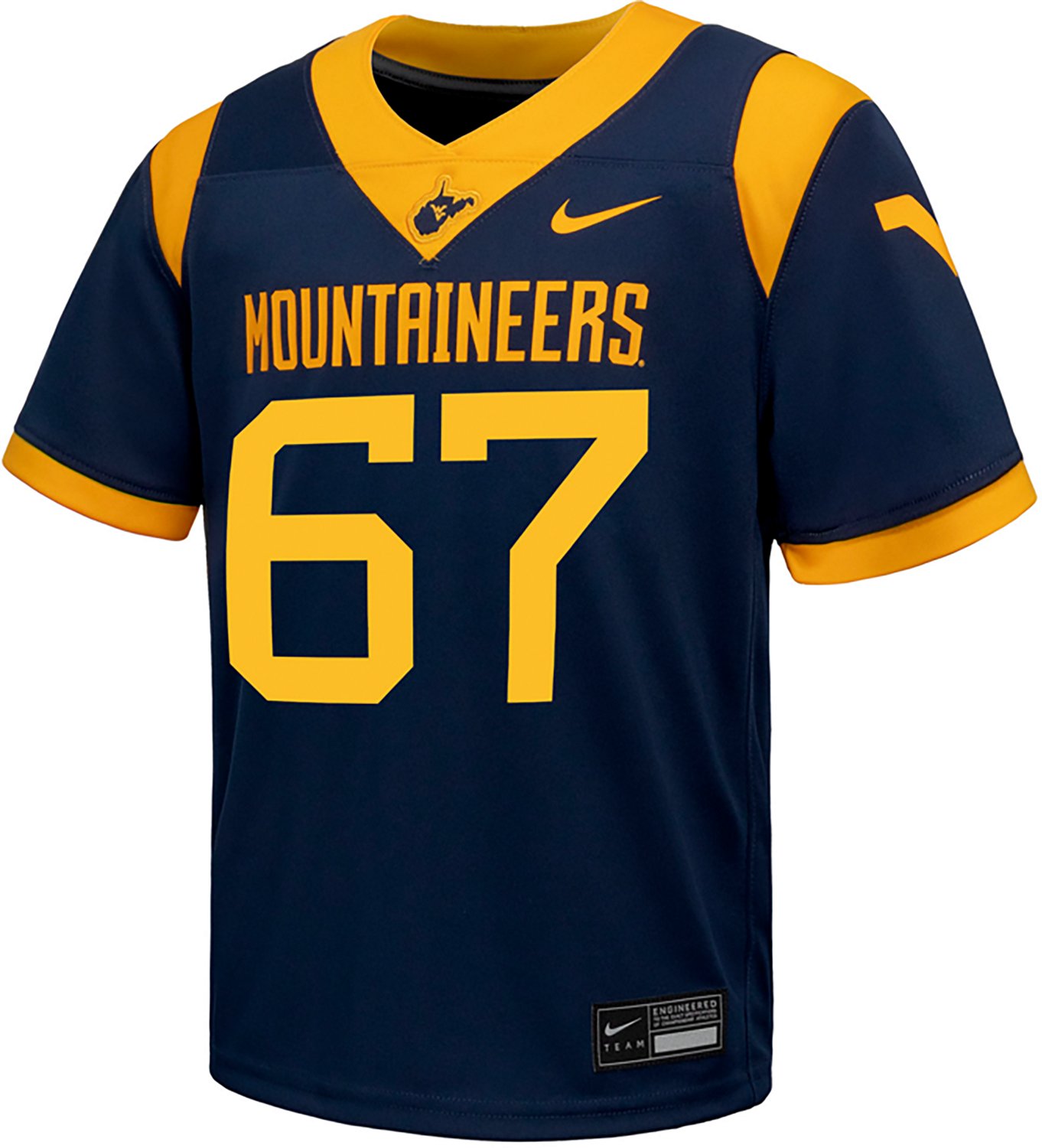 Nike Boys' 4-7 West Virginia Replica Football Jersey Academy