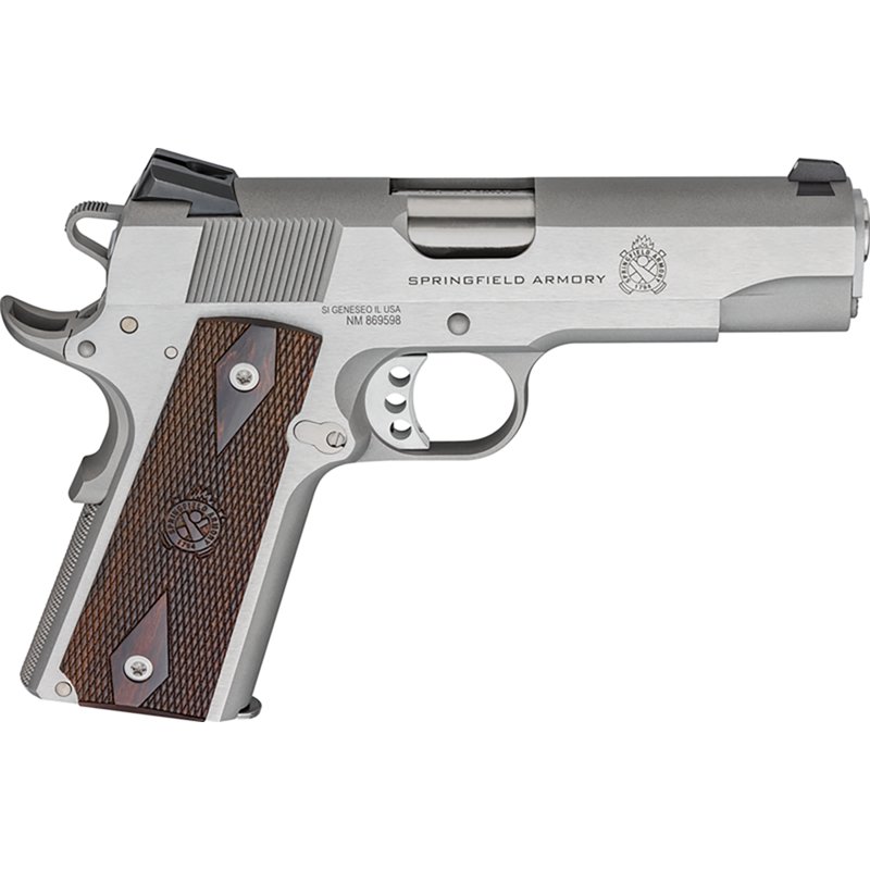 Springfield Armory 1911 Garrison .45 ACP 4.25" Bbl Stainless Handgun w/ Low profile 3-Dot Sights, 1x7rd Mag PX9418S