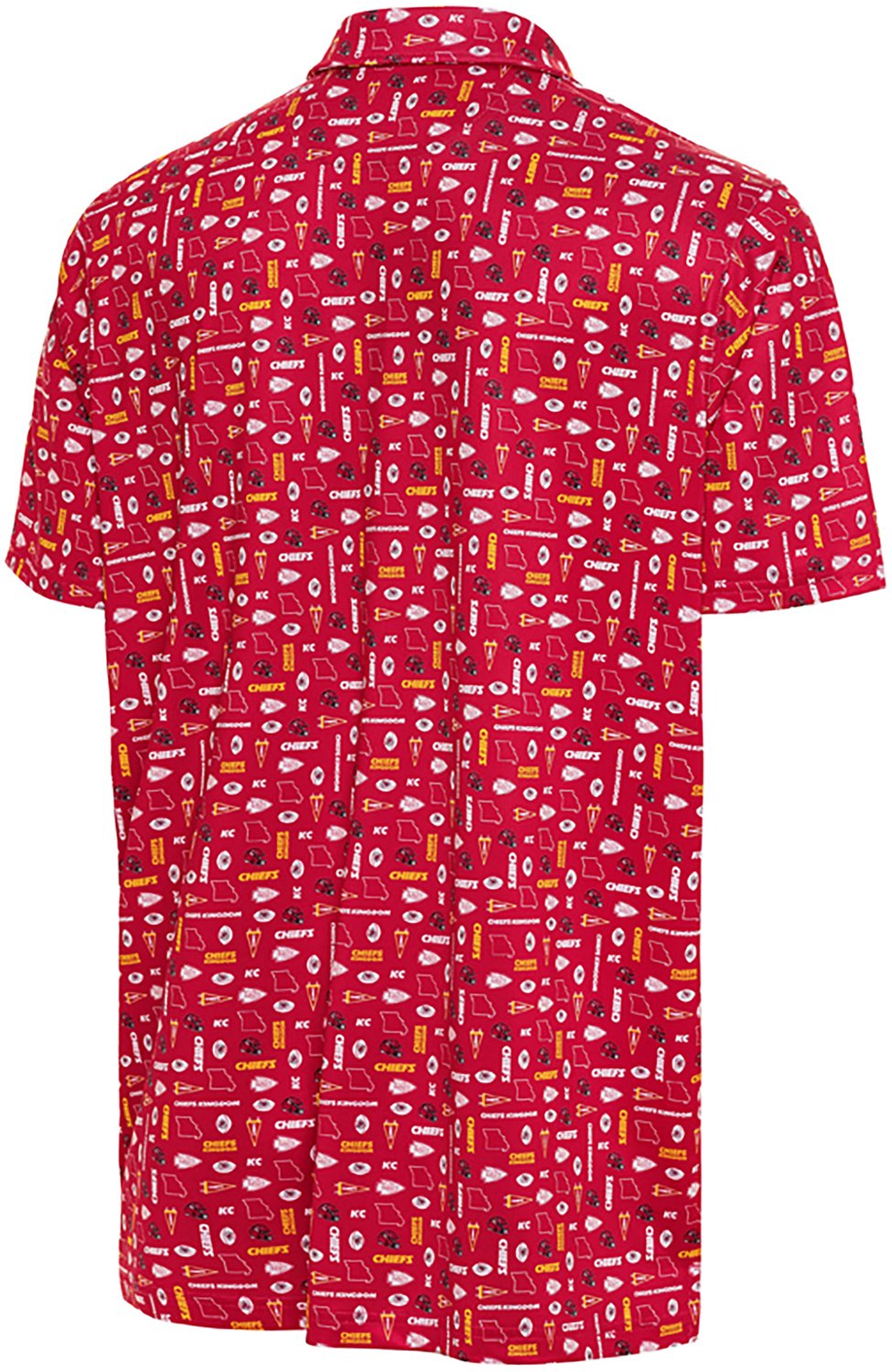 Antigua Men's Kansas City Chiefs Lateral Short Sleeve Polo - view number 2