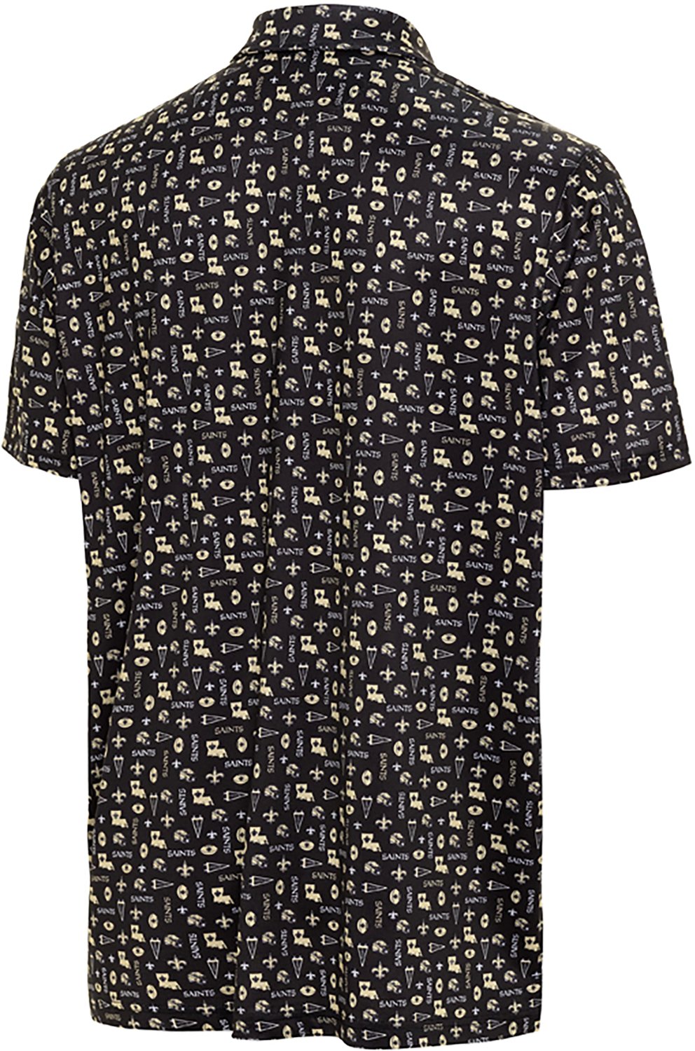 Antigua Men's New Orleans Saints Lateral Short Sleeve Polo - view number 3