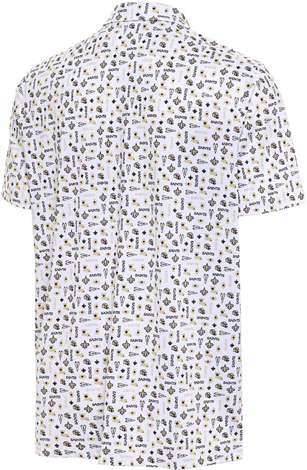 Antigua Men's New Orleans Saints Lateral Short Sleeve Polo - view number 2