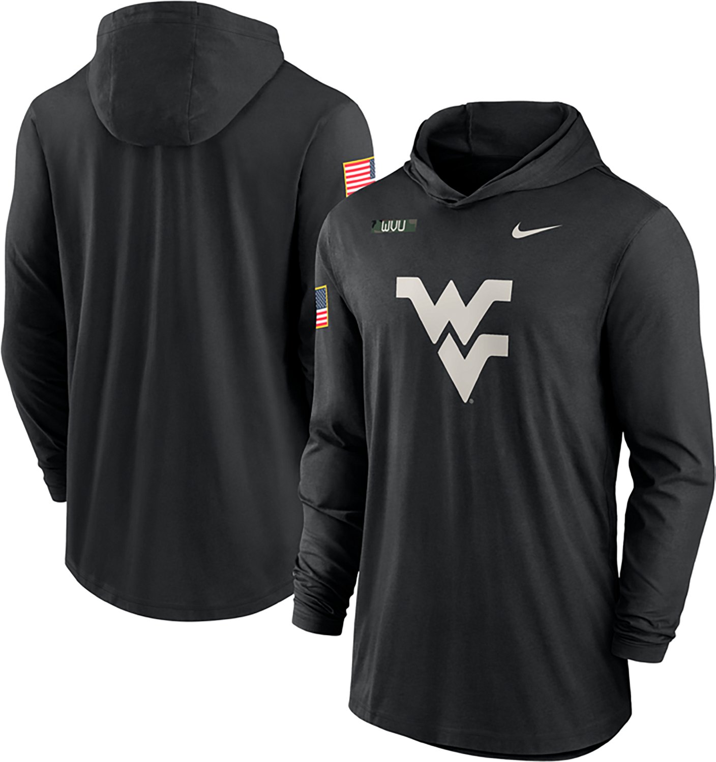 Nike Men's West Virginia Military Appreciation Long Sleeve Hooded Top - view number 3