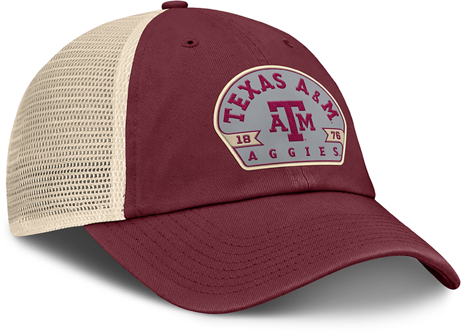 Fanatics Men's Texas A&M College Archaic Unstructured Adjustable Mesh Back Cap - view number 3