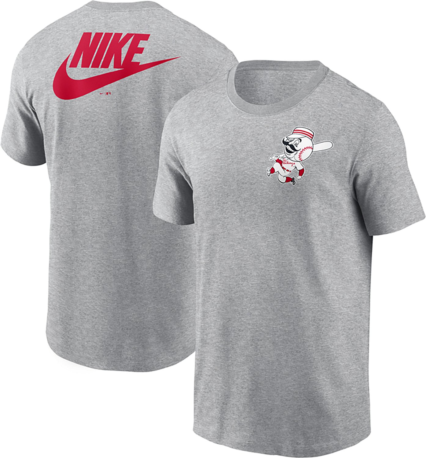 Nike Men's Reds Cooperstown Large Logo 2 Hit T-shirt - view number 3