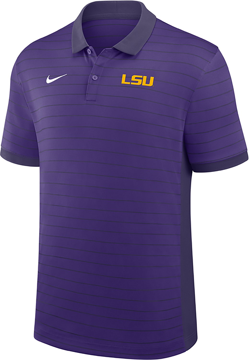 Nike LSU Tigers 2025 Early Season Coaches Sideline Victory Stripe Performance Polo