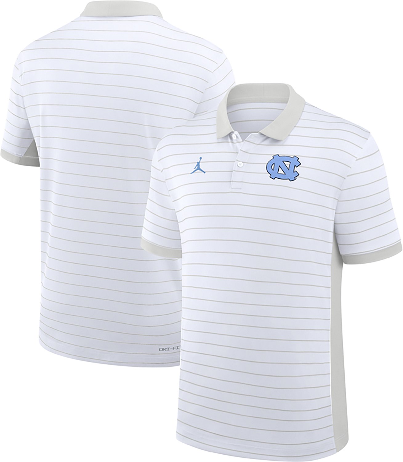 Jordan Men's UNC Dri-FIT Stripe Victory Polo Shirt - view number 3