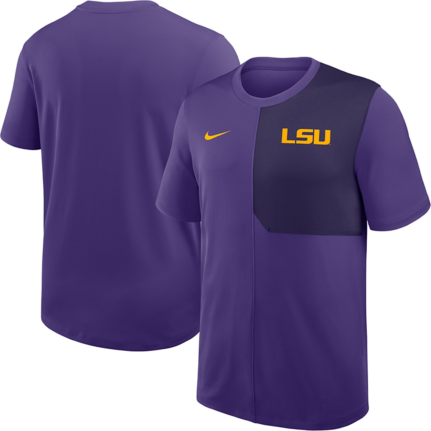 Nike Men's LSU Dri-Fit UV Coach T-shirt - view number 3