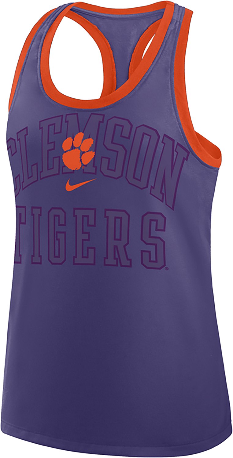 Nike Women's Clemson Racerback Shadow Graphic Tank Top - view number 1