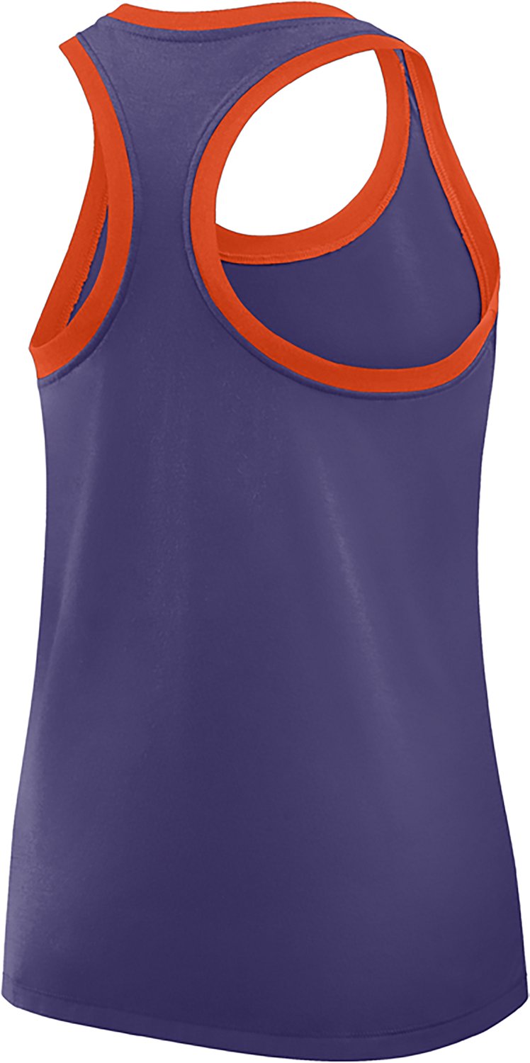 Nike Women's Clemson Racerback Shadow Graphic Tank Top - view number 2
