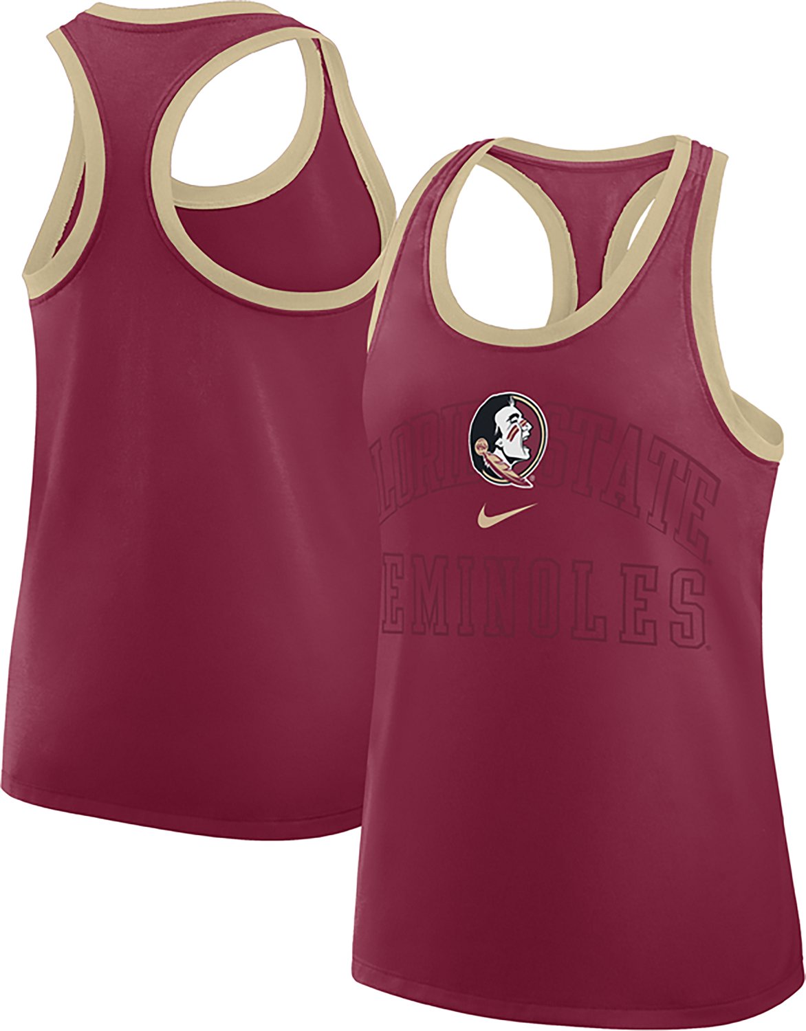 Nike Women's Florida State Racerback Shadow Graphic Tank Top - view number 3