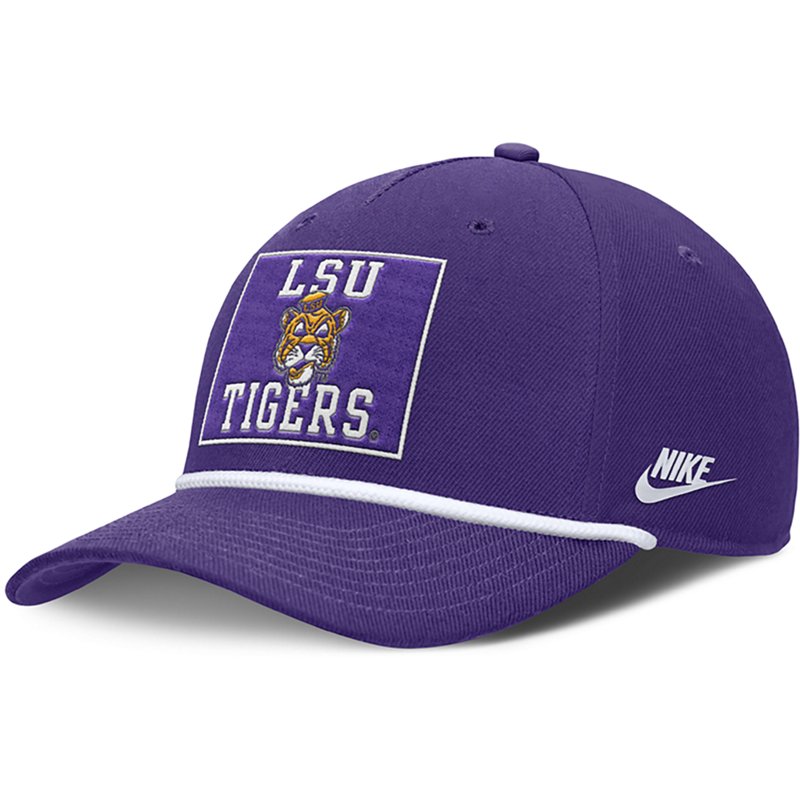 Nike Adults' LSU Rise Academic Patch Rope Structured Adjustable Cap