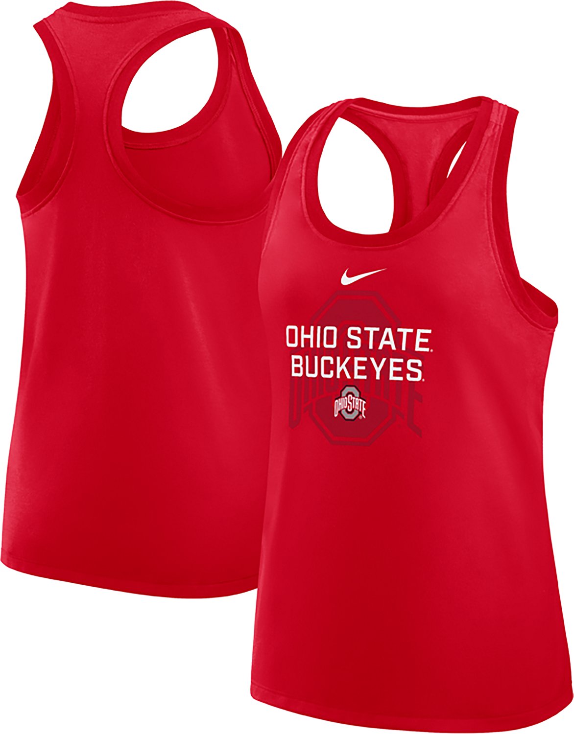 Nike Women's Ohio State Team Over Primary Logo Racerback Tank Top - view number 3