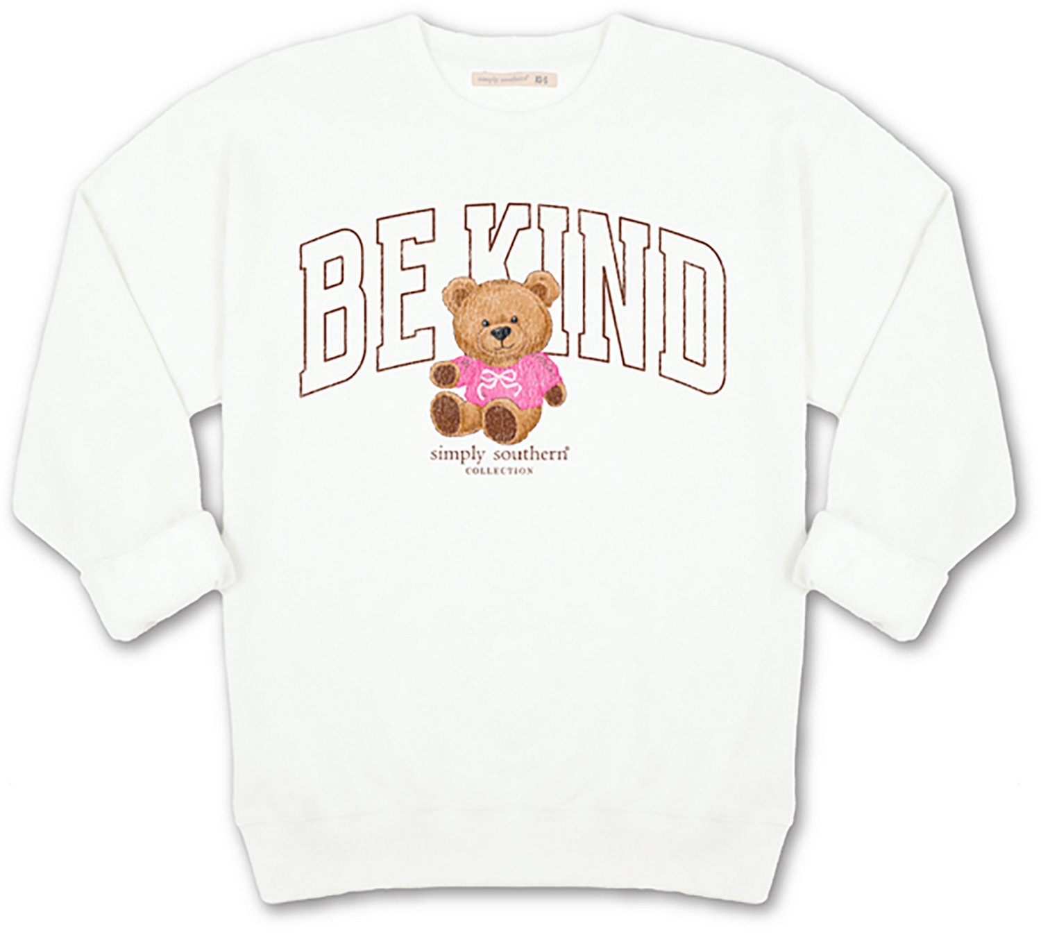 Simply Southern Girls' Kind White Crewneck Sweater - view number 2
