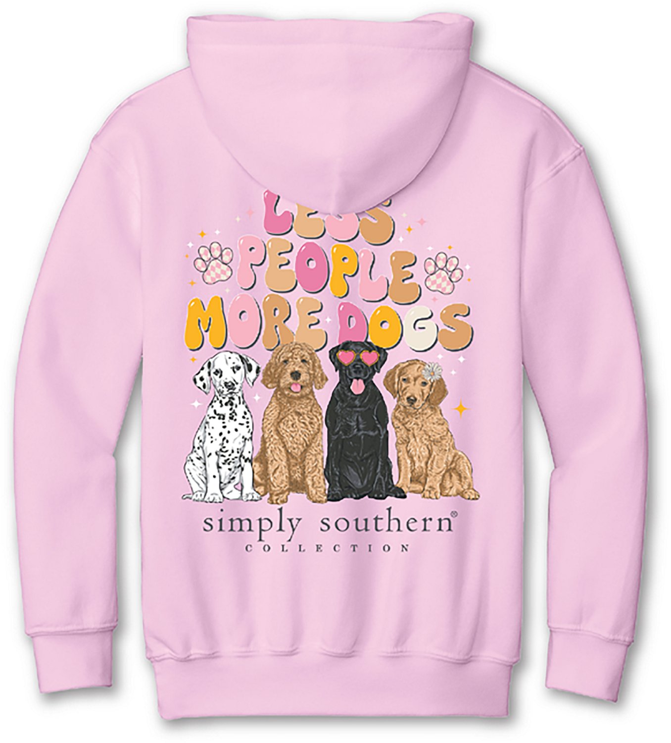 Simply Southern Girls' Dogs Light Pink Hoodie - view number 2
