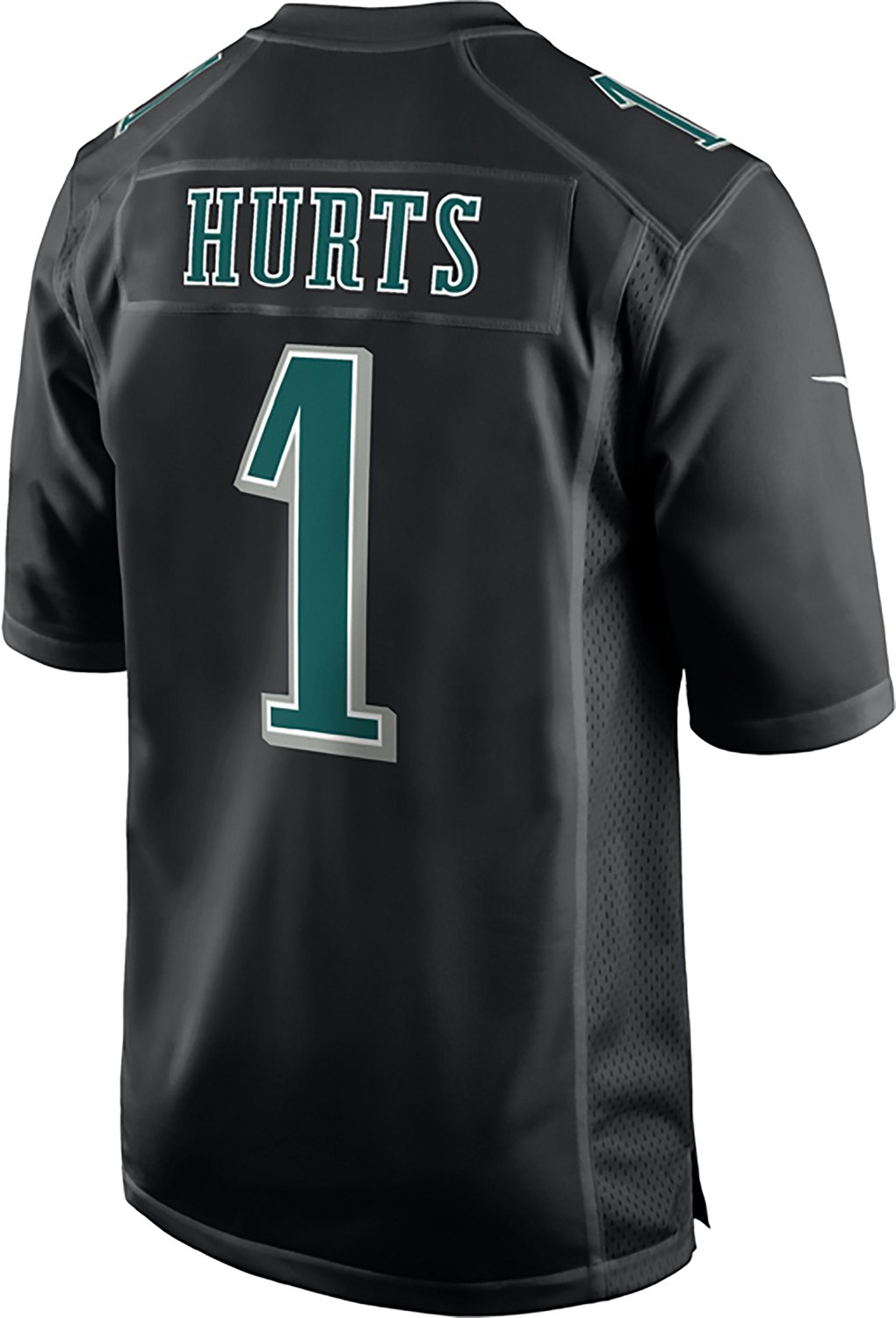 Nike Men’s Philadelphia Eagles Jalen Hurts #1 Black Carbon Name & Number Jersey