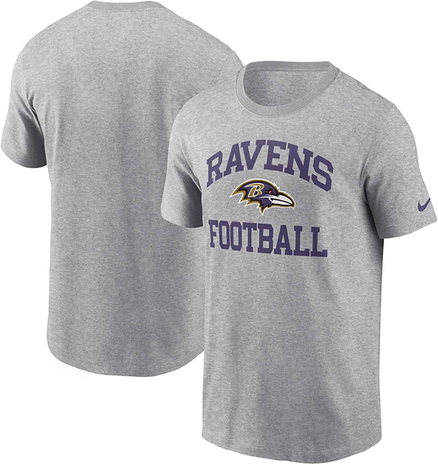 Nike Men's Ravens Logo Essential Cotton T-shirt - view number 3