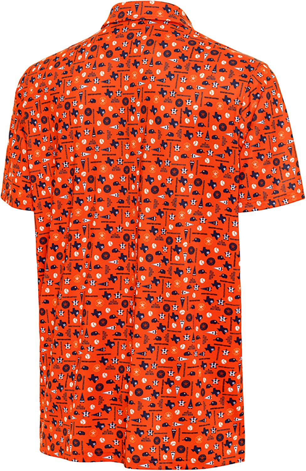 Antigua Men's Houston Astros Lateral Short Sleeve Polo - view number 3