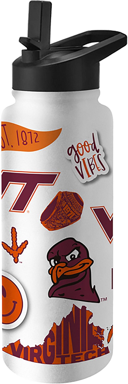 Logo Brands Virginia Tech Native 34 oz Quencher Bottle