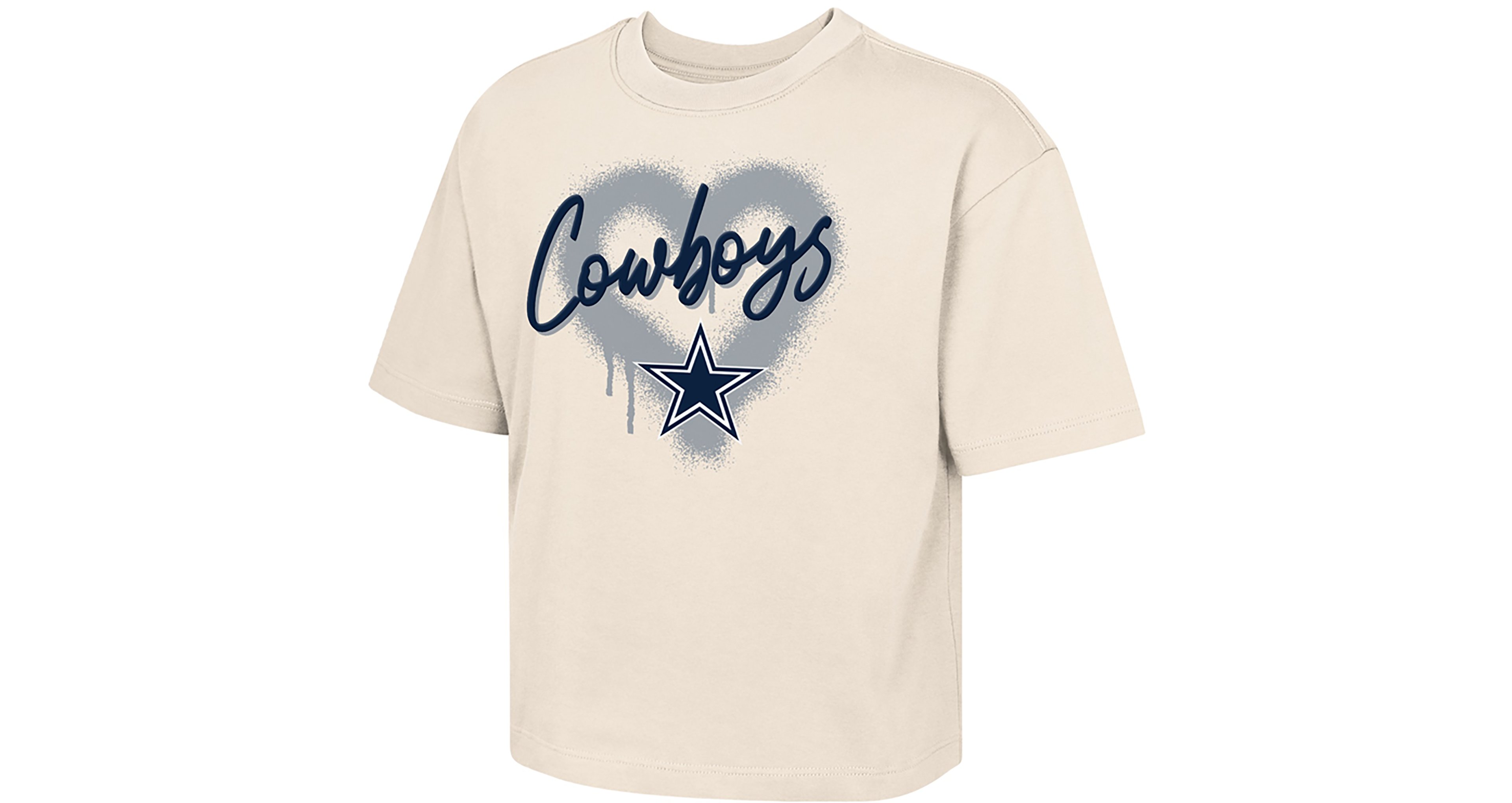 Outerstuff Girls' Dallas Cowboys Spray Heart Graphic T-shirt