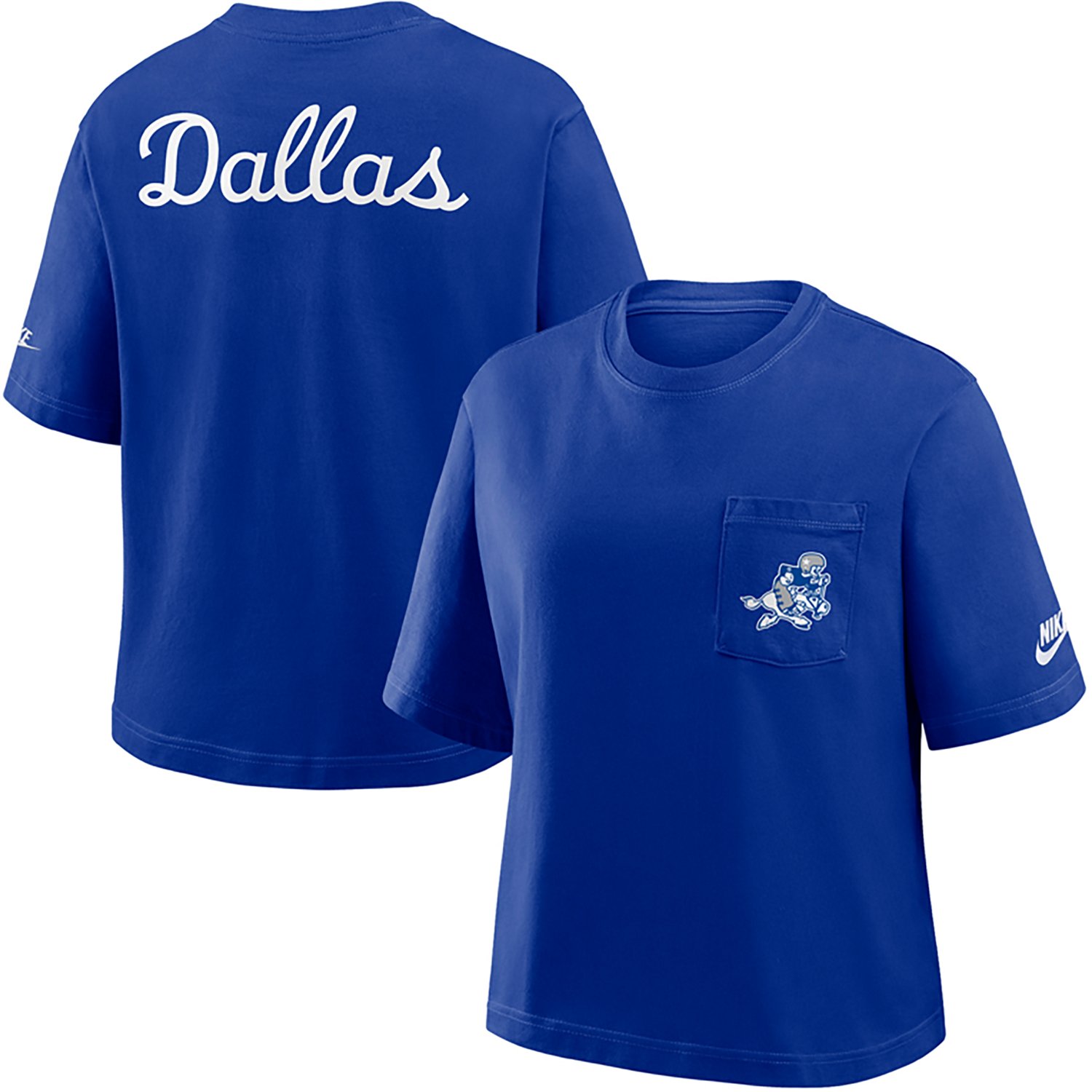 Nike Women's Dallas Cowboys Rewind Pocket T-shirt - view number 3